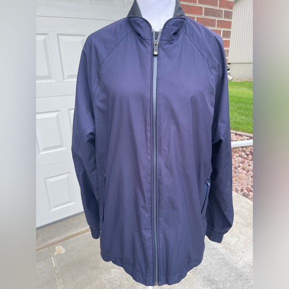FootJoy DryJoys Tour Collection Jacket Sz M Full Zip Navy Golf - Picture 1 of 7
